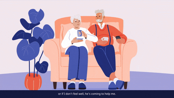 CTCL animated GIF: couple at home