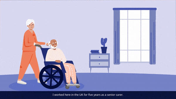 CTCL animated GIF: senior carer