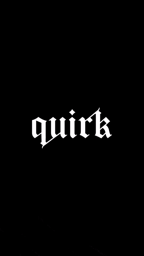 Quirk World wordmark animation
